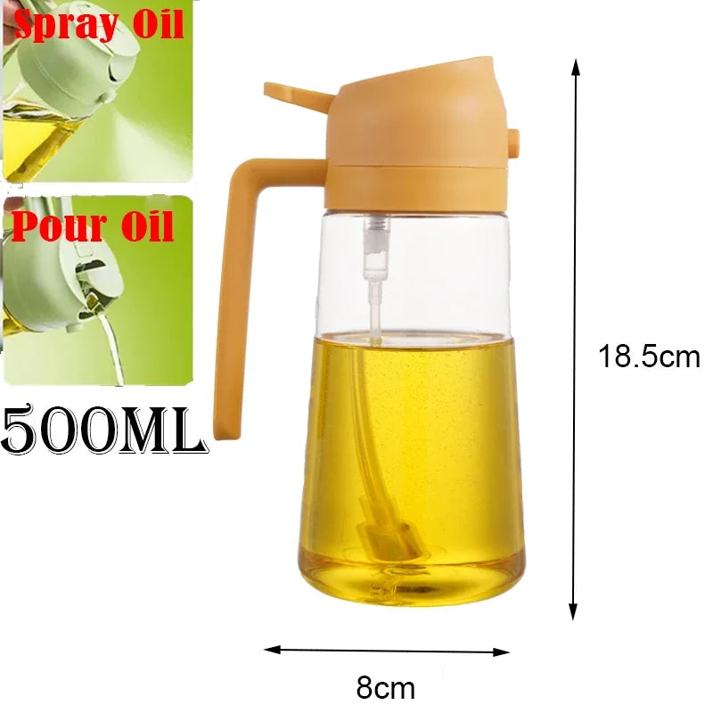 Kitchen Oils Spray Olive Oil Cruet Spray  Home Kitchen Air Fryer Spray Camping BBQ Cooking Plastic Oil Bottle  200/300ml/500ml