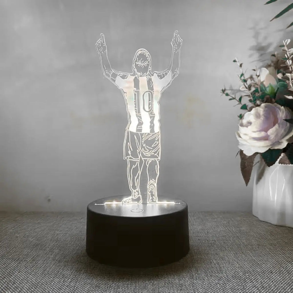 1PC Player No.10 Back 3D Night Light Football USB Touch 3D LED Desk Lamp Creative Birthday Gift