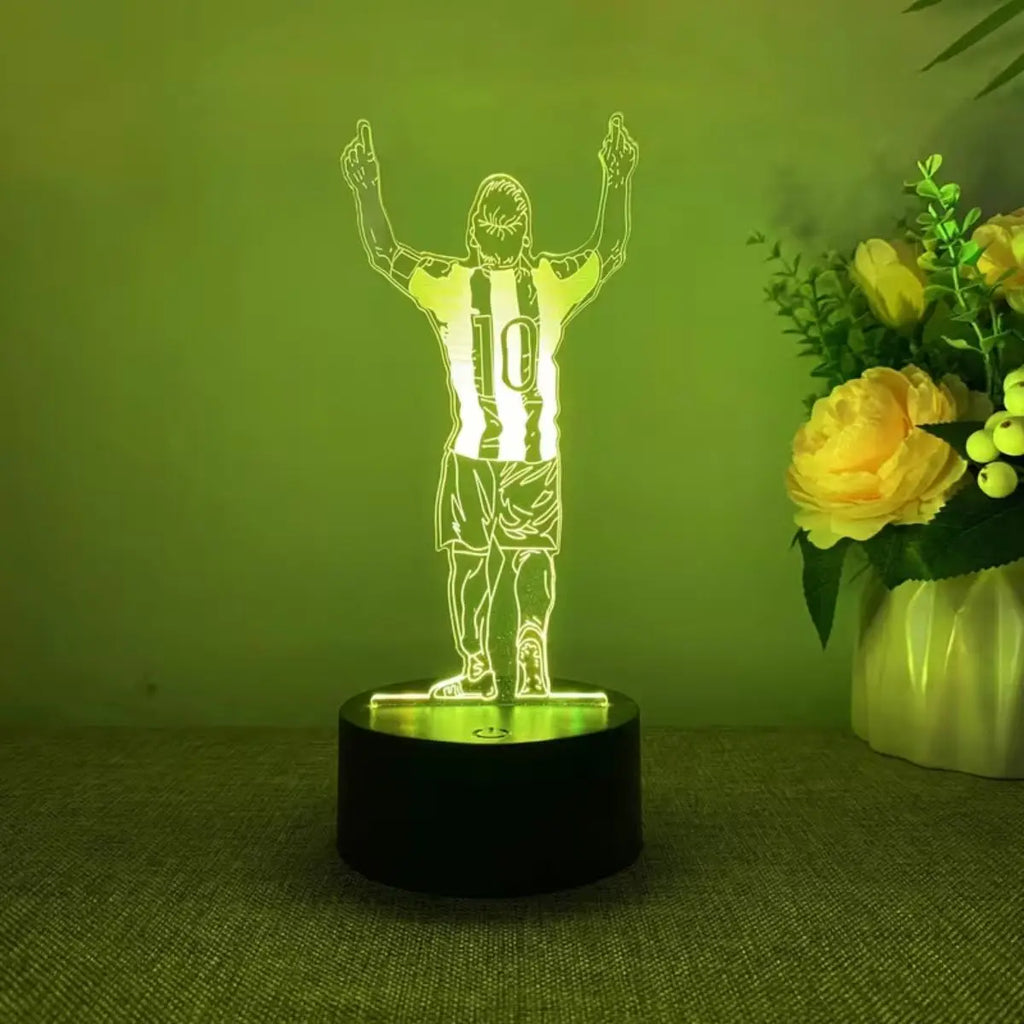 1PC Player No.10 Back 3D Night Light Football USB Touch 3D LED Desk Lamp Creative Birthday Gift