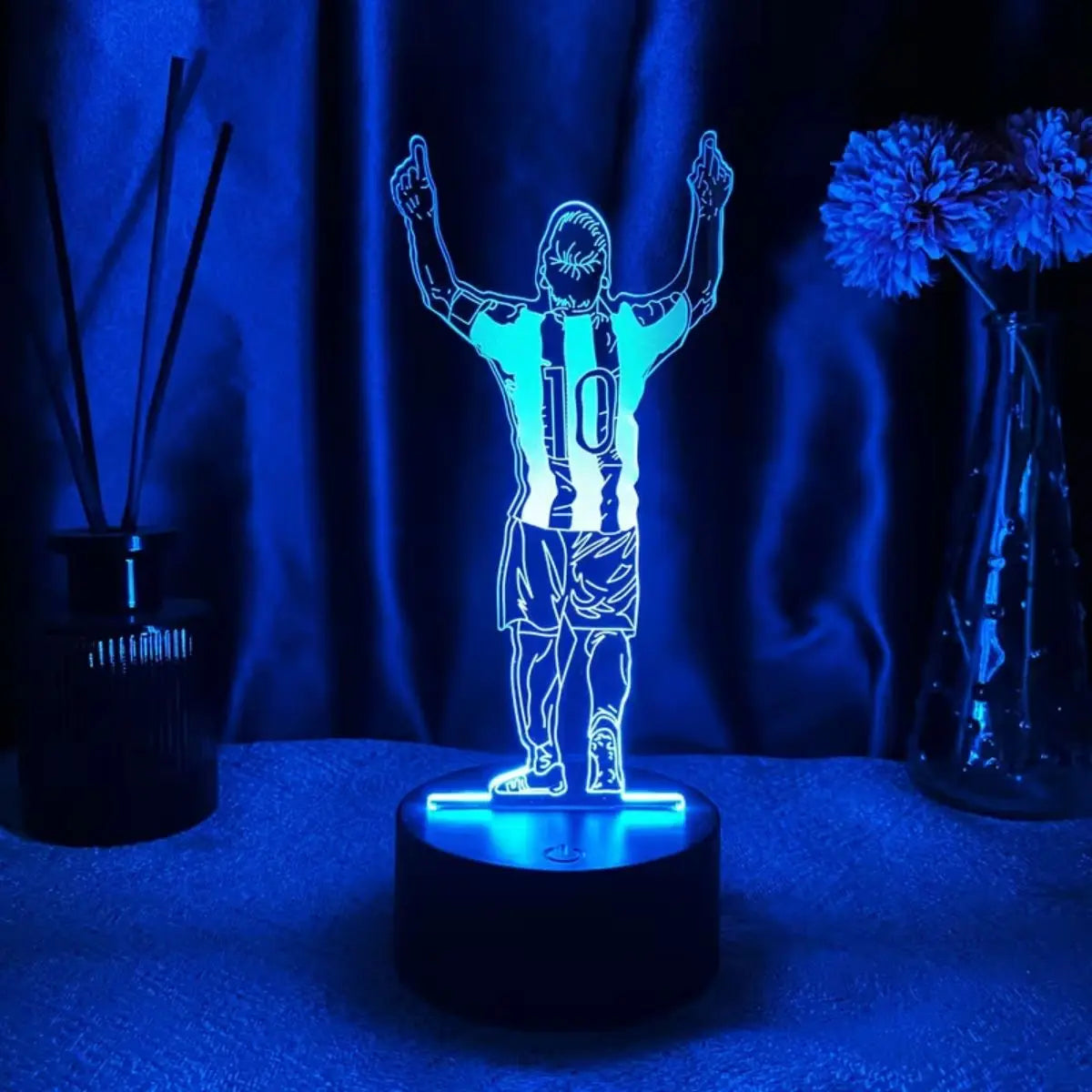 1PC Player No.10 Back 3D Night Light Football USB Touch 3D LED Desk Lamp Creative Birthday Gift