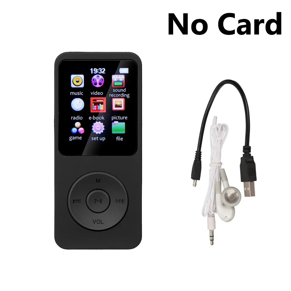 Portable MP3 Player Bluetooth Lossless Music Player Walkman 1.8 Inch LCD Display MP4 E-Books Picture FM Recording MP3 Speaker