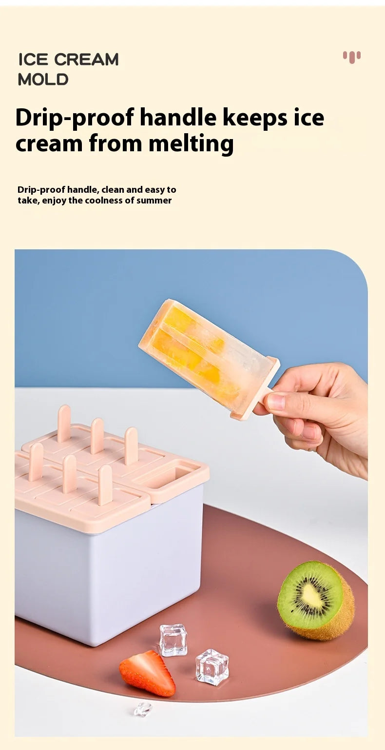 Popsicle/Sorbet Mold Popsicle Making Frozen Ice Box Lid Homemade Ice Cream Artifact kitchen things gadgets kitchen items