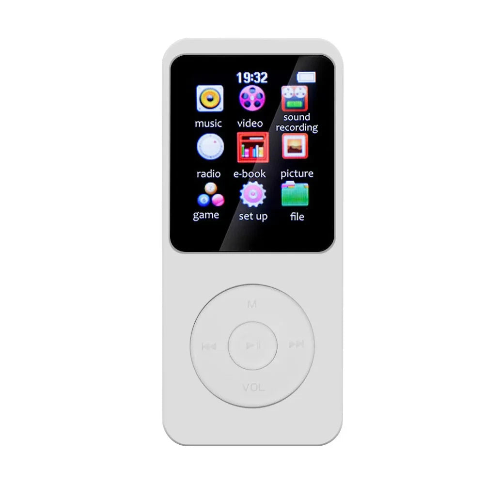 Portable MP3 Player Bluetooth Lossless Music Player Walkman 1.8 Inch LCD Display MP4 E-Books Picture FM Recording MP3 Speaker