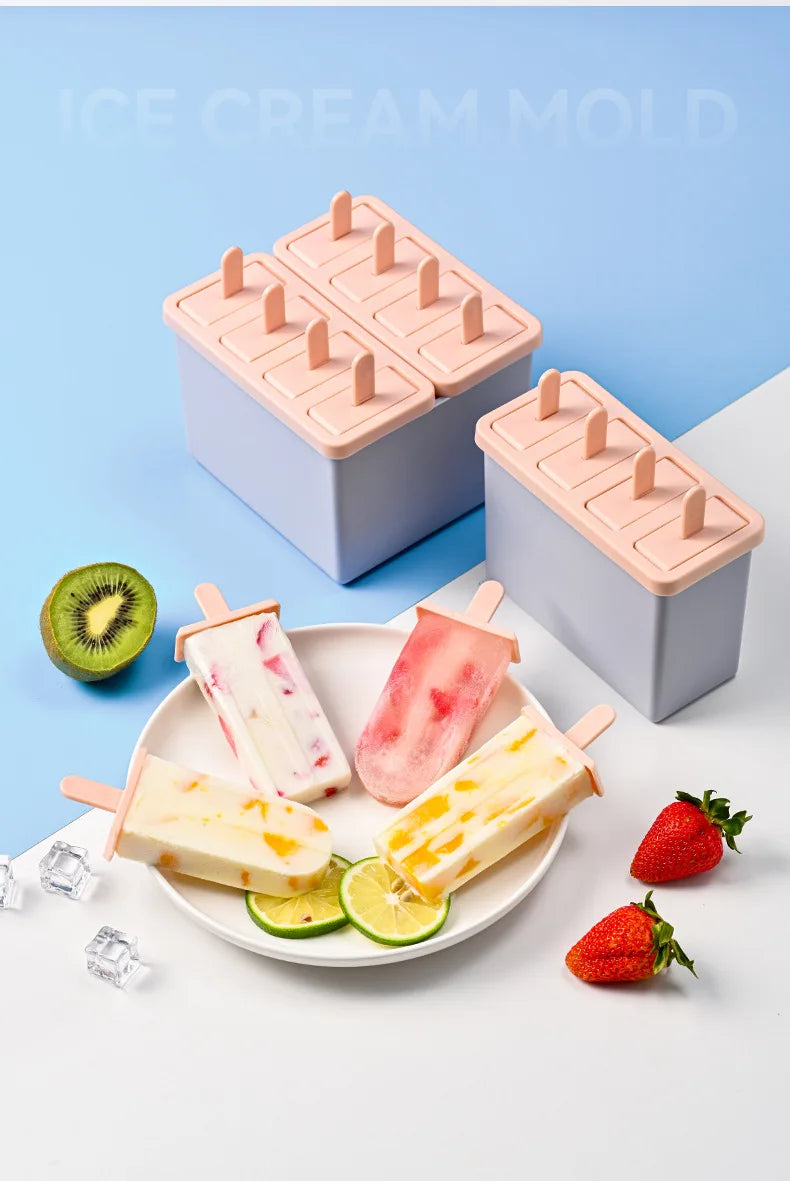 Popsicle/Sorbet Mold Popsicle Making Frozen Ice Box Lid Homemade Ice Cream Artifact kitchen things gadgets kitchen items