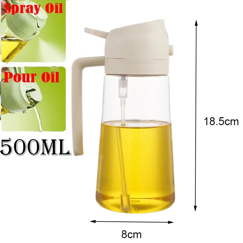 Kitchen Oils Spray Olive Oil Cruet Spray  Home Kitchen Air Fryer Spray Camping BBQ Cooking Plastic Oil Bottle  200/300ml/500ml
