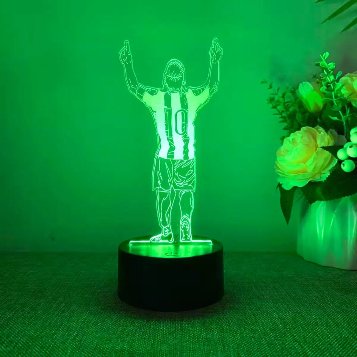 1PC Player No.10 Back 3D Night Light Football USB Touch 3D LED Desk Lamp Creative Birthday Gift