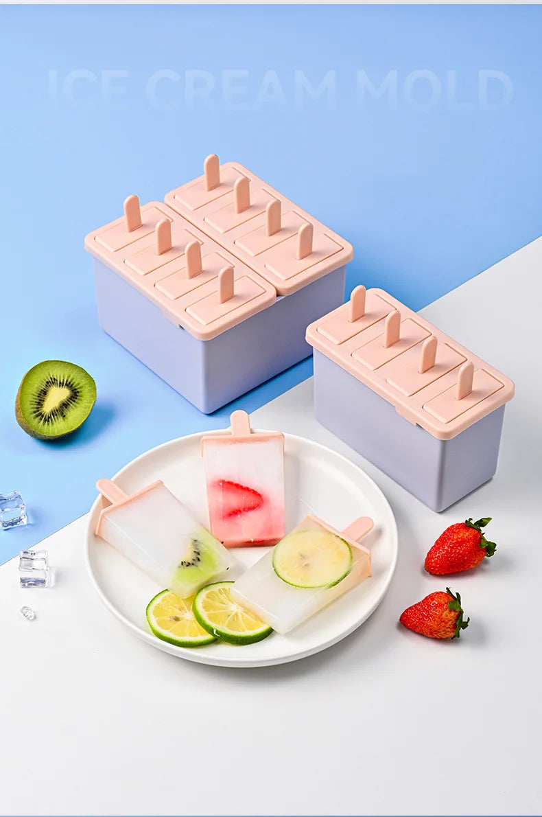 Popsicle/Sorbet Mold Popsicle Making Frozen Ice Box Lid Homemade Ice Cream Artifact kitchen things gadgets kitchen items
