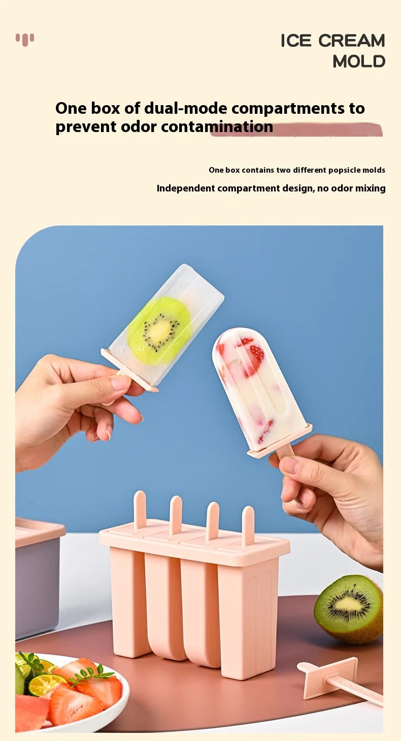 Popsicle/Sorbet Mold Popsicle Making Frozen Ice Box Lid Homemade Ice Cream Artifact kitchen things gadgets kitchen items