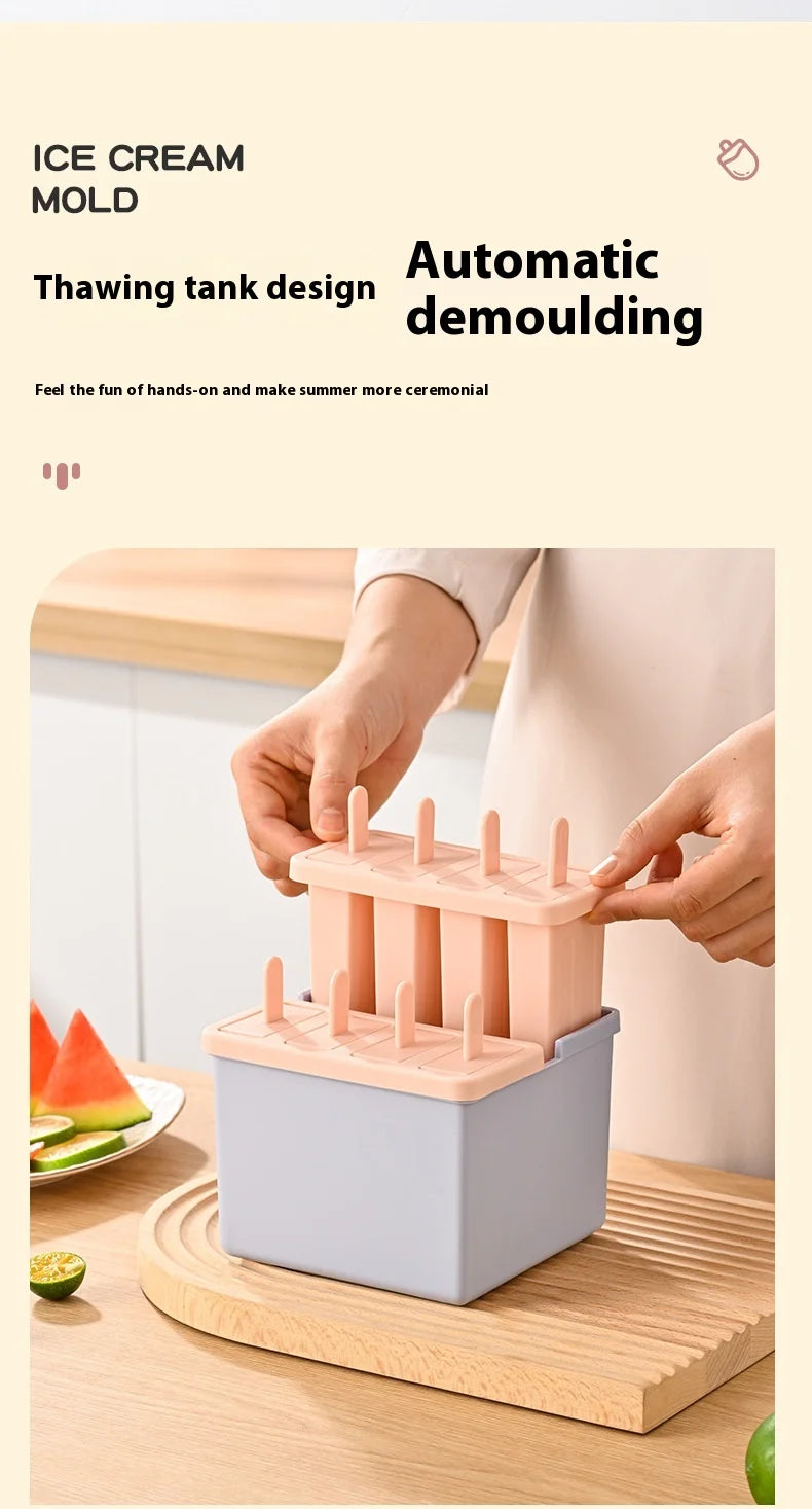 Popsicle/Sorbet Mold Popsicle Making Frozen Ice Box Lid Homemade Ice Cream Artifact kitchen things gadgets kitchen items