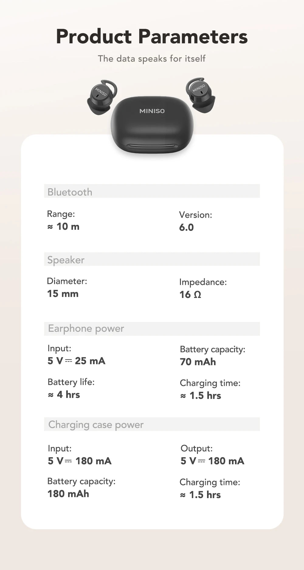 MINISO MS217 TWS Mini Sleep Earbuds Bluetooth 6.0 AI Translator 134 Languages ENC Noise Cancelling Ultra-Light In-Ear Headphones
