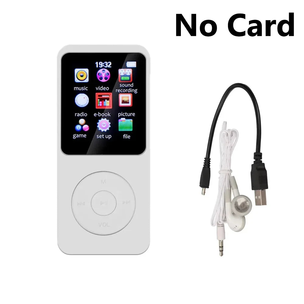 Portable MP3 Player Bluetooth Lossless Music Player Walkman 1.8 Inch LCD Display MP4 E-Books Picture FM Recording MP3 Speaker