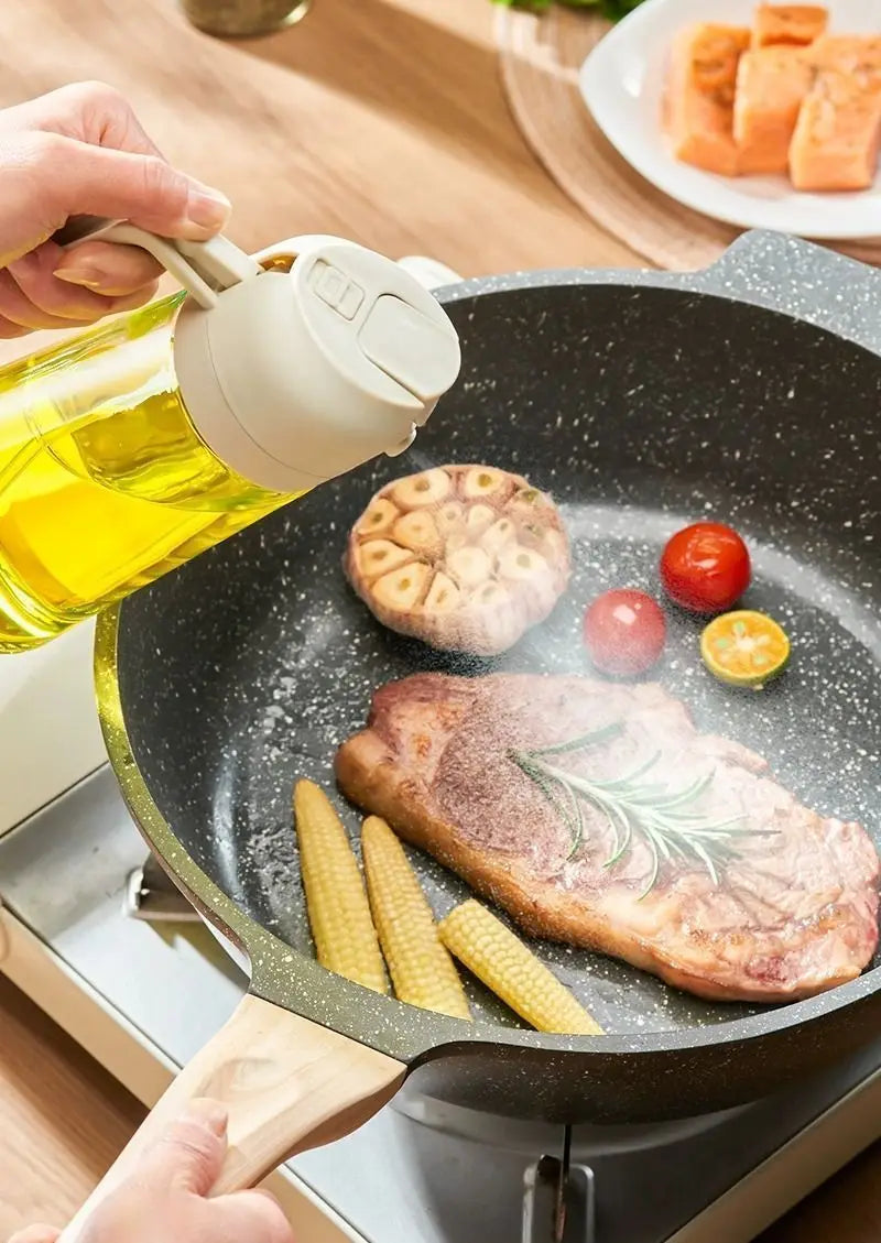 Kitchen Oils Spray Olive Oil Cruet Spray  Home Kitchen Air Fryer Spray Camping BBQ Cooking Plastic Oil Bottle  200/300ml/500ml