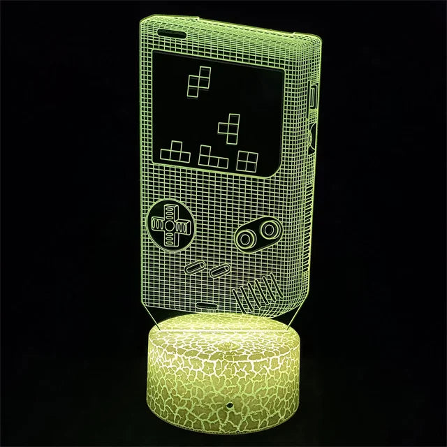 3D LED Gaming Party Setup Lamp Gaming Room Lamp Decoration USB Powered Night Light Table Lamp For Bedroom Decor Christmas Lights