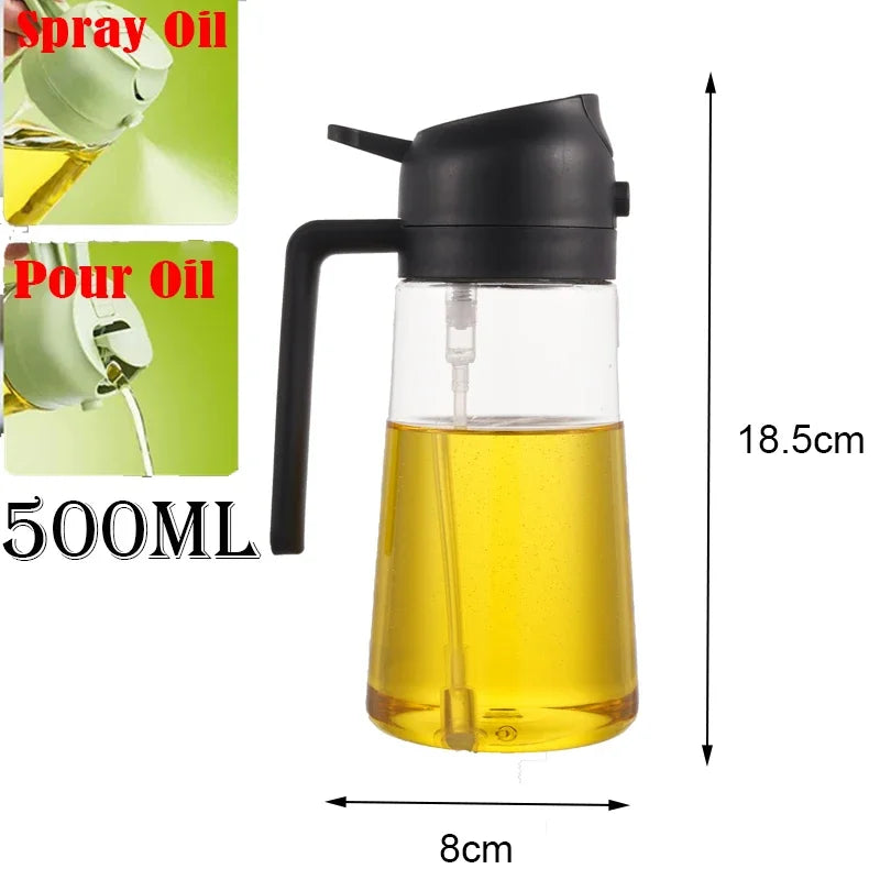 Kitchen Oils Spray Olive Oil Cruet Spray  Home Kitchen Air Fryer Spray Camping BBQ Cooking Plastic Oil Bottle  200/300ml/500ml