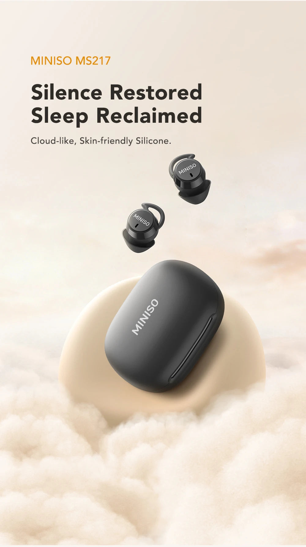 MINISO MS217 TWS Mini Sleep Earbuds Bluetooth 6.0 AI Translator 134 Languages ENC Noise Cancelling Ultra-Light In-Ear Headphones