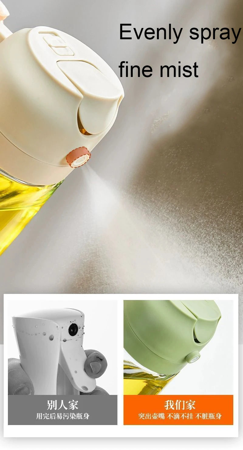 Kitchen Oils Spray Olive Oil Cruet Spray  Home Kitchen Air Fryer Spray Camping BBQ Cooking Plastic Oil Bottle  200/300ml/500ml