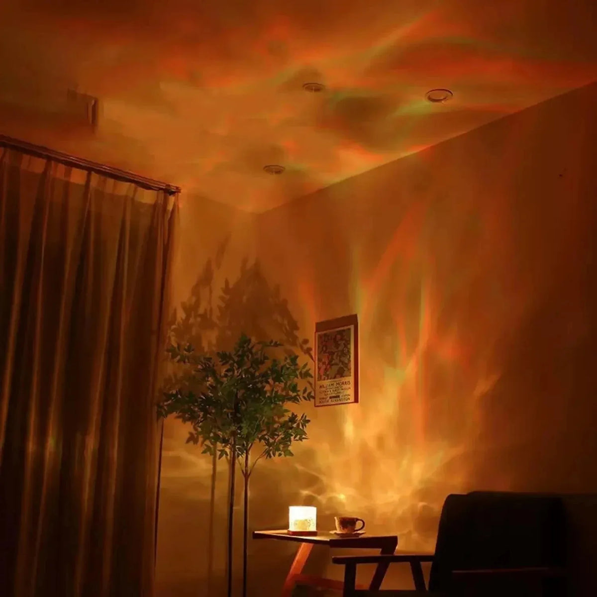 Newest 16 Colors Night Light Remote Ocean Wave Projection Lamp Aurora Projector Lights Home Decor USB plug-in Table Nightlight