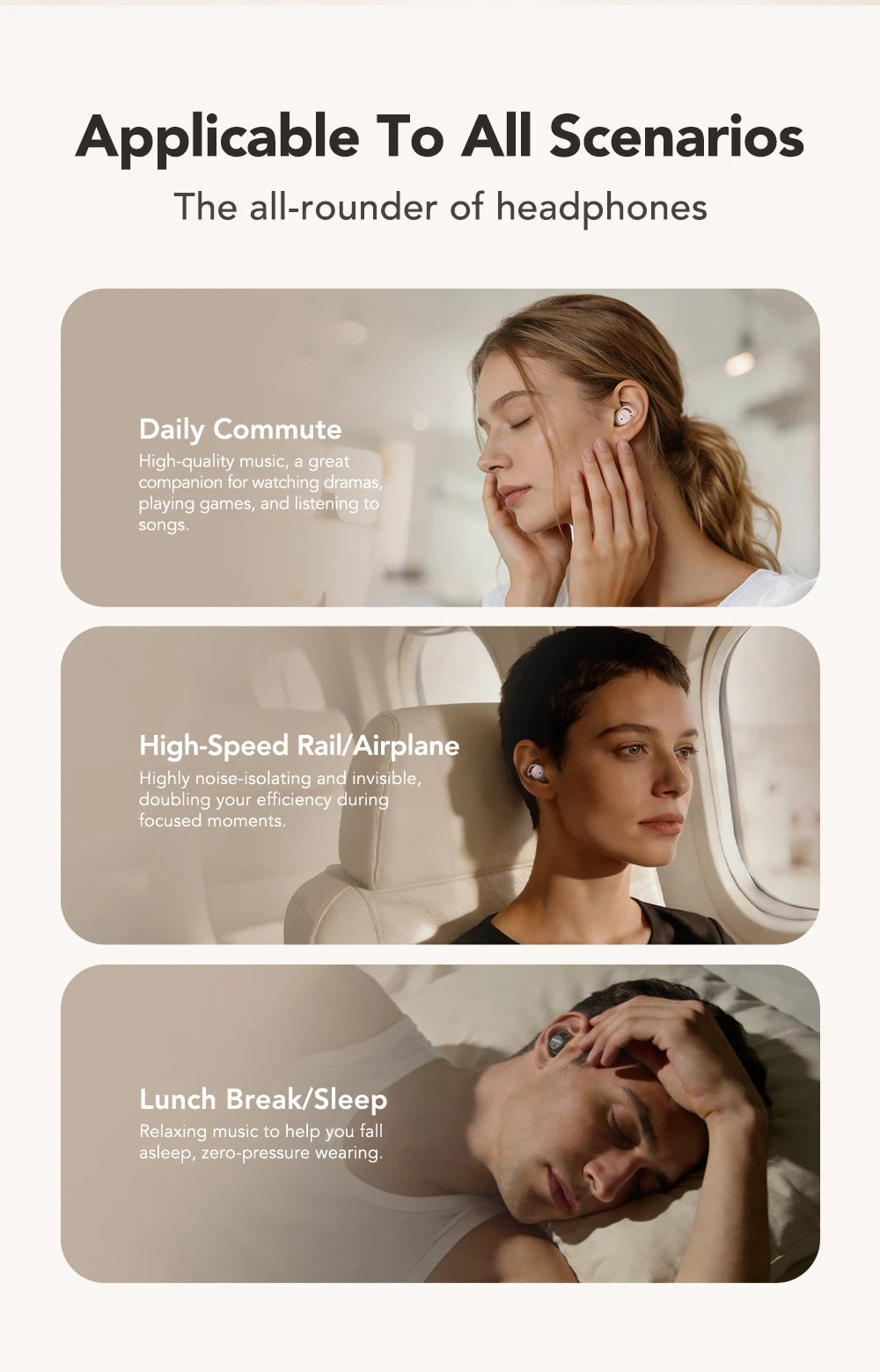 MINISO MS217 TWS Mini Sleep Earbuds Bluetooth 6.0 AI Translator 134 Languages ENC Noise Cancelling Ultra-Light In-Ear Headphones