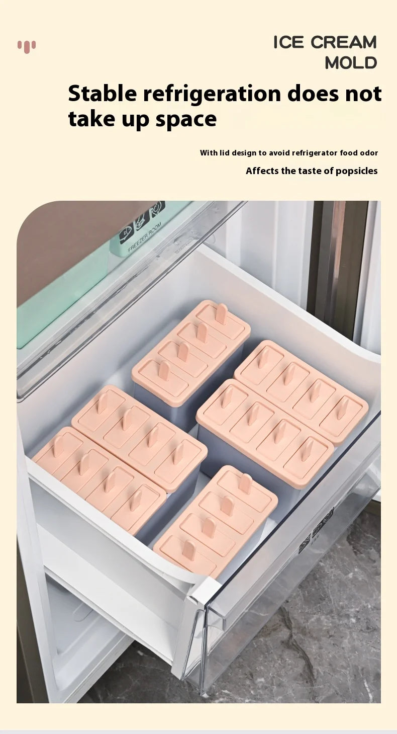 Popsicle/Sorbet Mold Popsicle Making Frozen Ice Box Lid Homemade Ice Cream Artifact kitchen things gadgets kitchen items