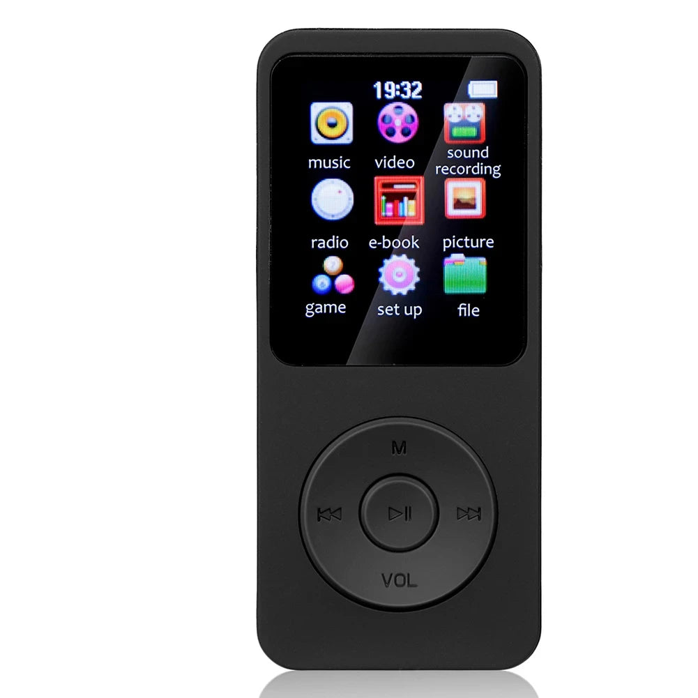 Portable MP3 Player Bluetooth Lossless Music Player Walkman 1.8 Inch LCD Display MP4 E-Books Picture FM Recording MP3 Speaker