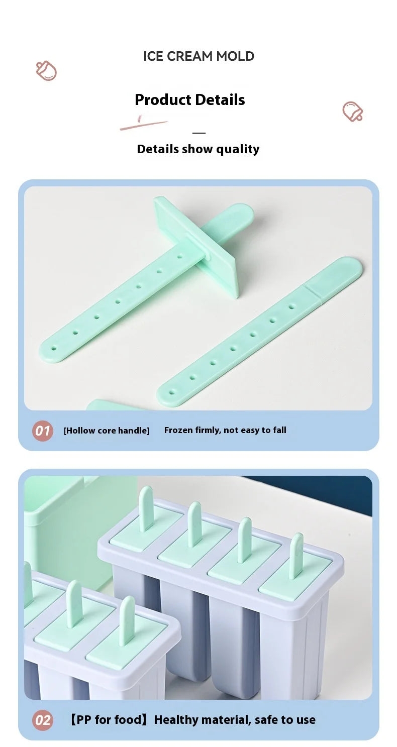Popsicle/Sorbet Mold Popsicle Making Frozen Ice Box Lid Homemade Ice Cream Artifact kitchen things gadgets kitchen items