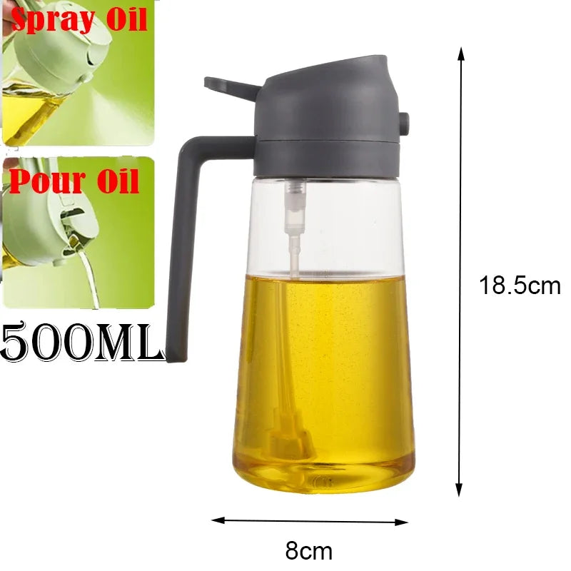 Kitchen Oils Spray Olive Oil Cruet Spray  Home Kitchen Air Fryer Spray Camping BBQ Cooking Plastic Oil Bottle  200/300ml/500ml