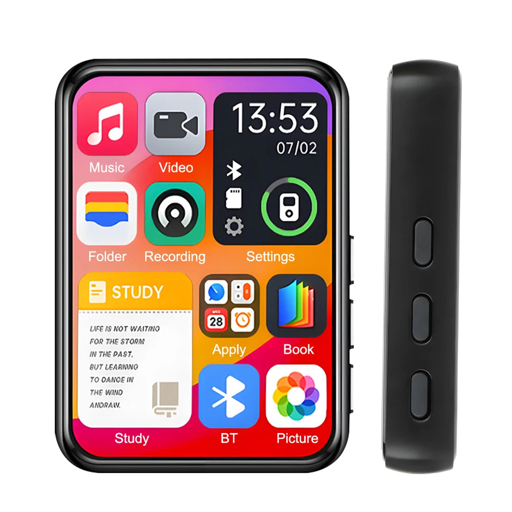 2.4 Inch Touch Screen MP3 Player with Bluetooth 5.4 HiFi Sound Built-in Speaker E-book Reader Music Walkman for Sports And Travel