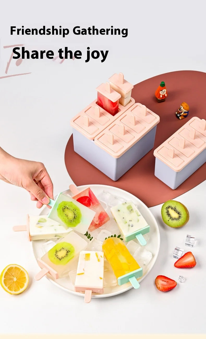 Popsicle/Sorbet Mold Popsicle Making Frozen Ice Box Lid Homemade Ice Cream Artifact kitchen things gadgets kitchen items