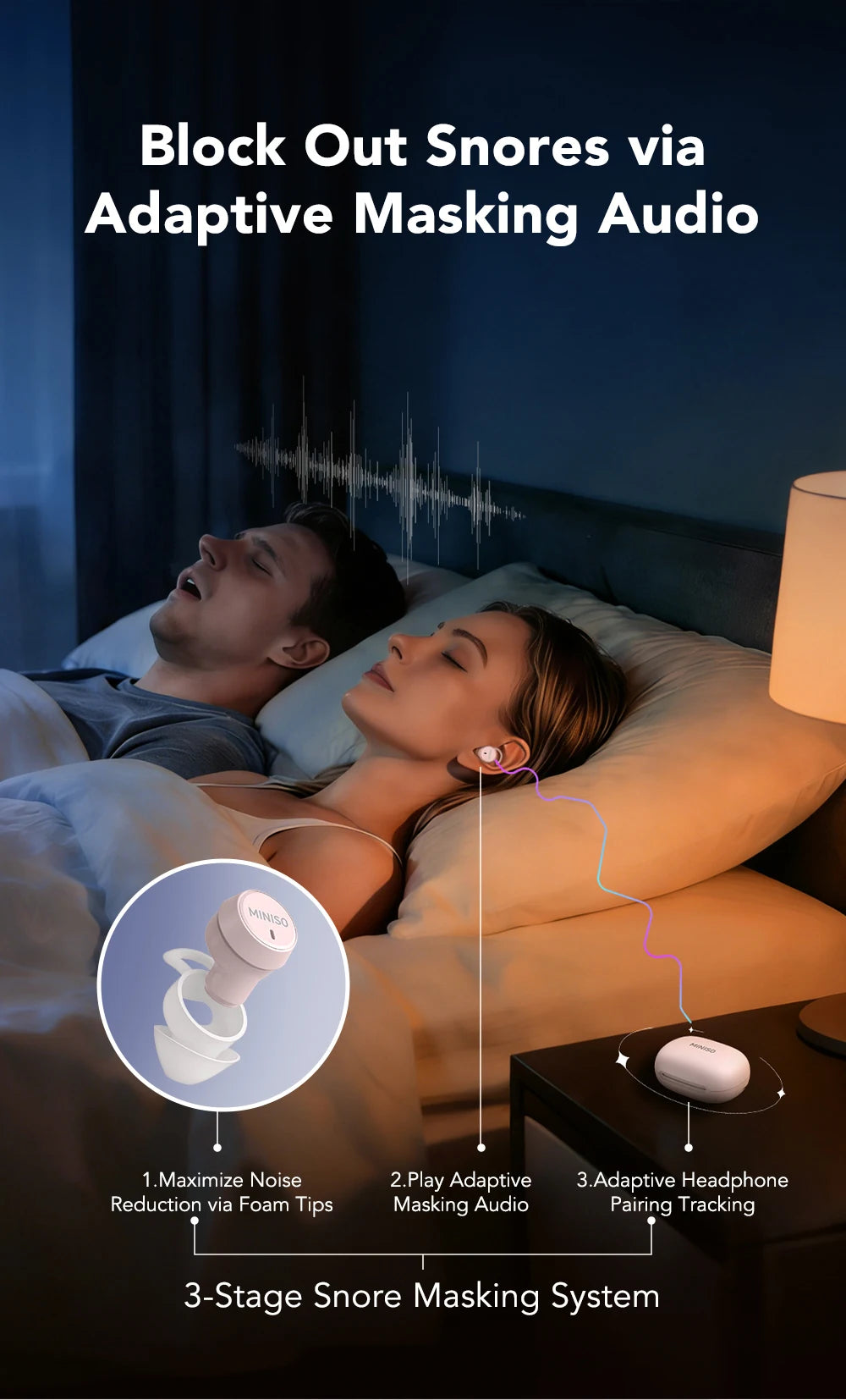 MINISO MS217 TWS Mini Sleep Earbuds Bluetooth 6.0 AI Translator 134 Languages ENC Noise Cancelling Ultra-Light In-Ear Headphones
