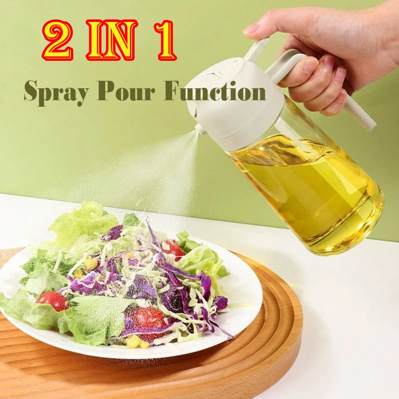 Kitchen Oils Spray Olive Oil Cruet Spray  Home Kitchen Air Fryer Spray Camping BBQ Cooking Plastic Oil Bottle  200/300ml/500ml