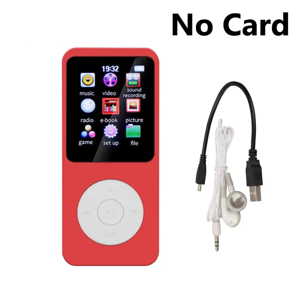 Portable MP3 Player Bluetooth Lossless Music Player Walkman 1.8 Inch LCD Display MP4 E-Books Picture FM Recording MP3 Speaker